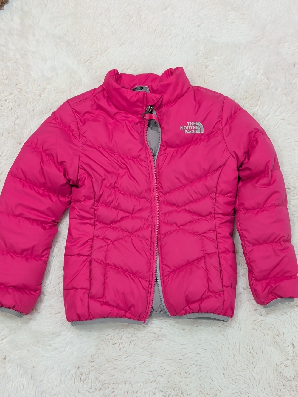 The North Face Hot Pink Kids Puffer Jacket XS (6)